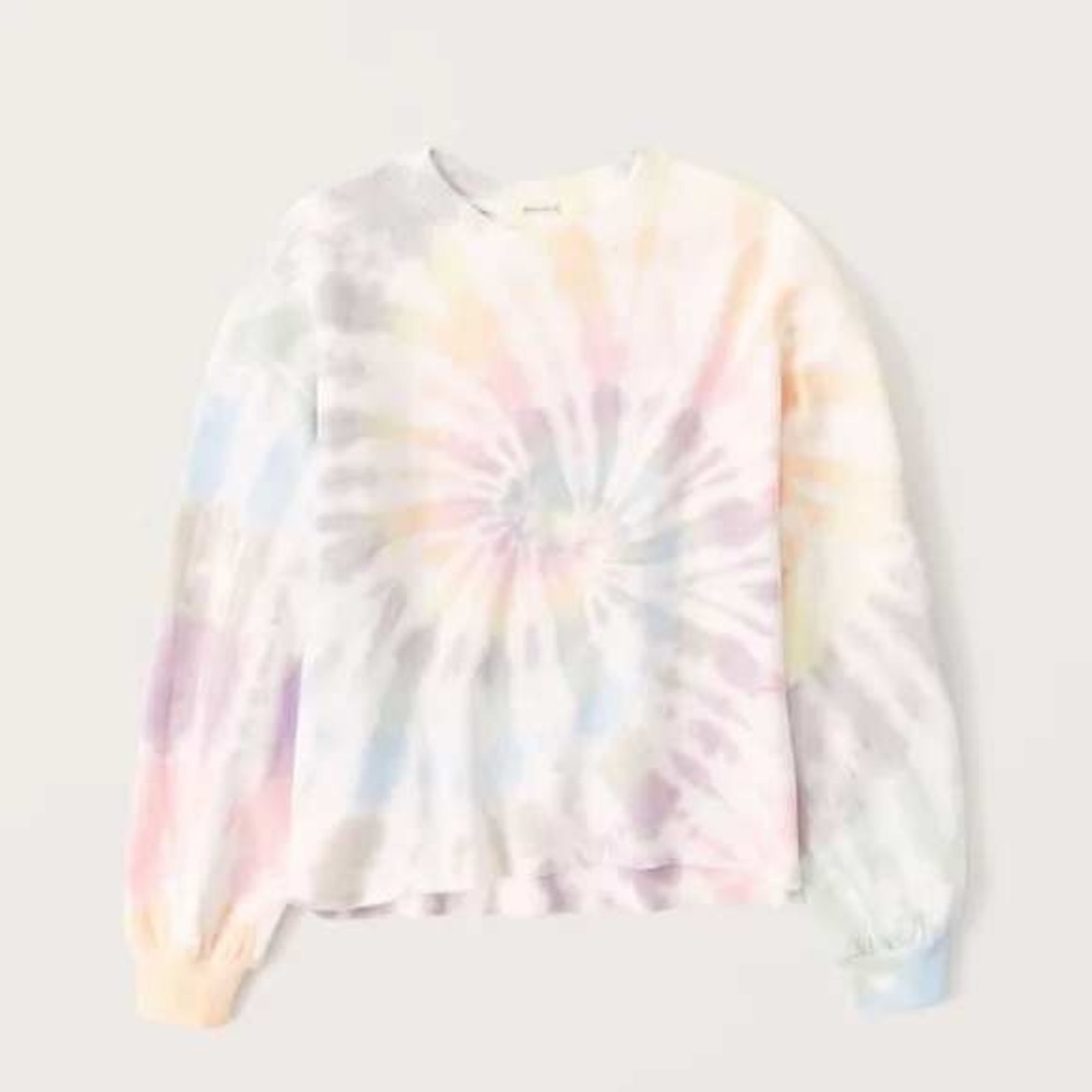 Abercrombie & Fitch Tie Dye Sweatshirt Pullover Crew Neck Size XXS New With Tags